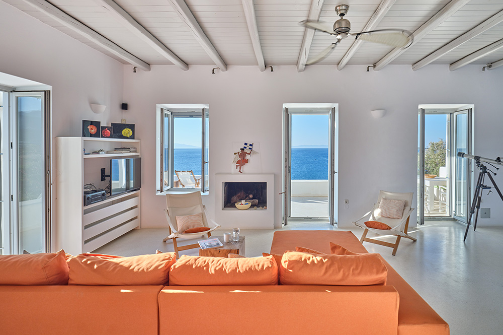 sea front villa paros