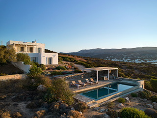 sea front villa paros greece