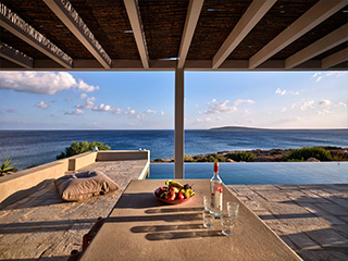 sea front villa paros greece