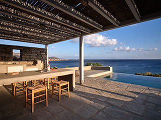 sea front villa paros greece