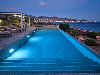 sea front villa paros greece