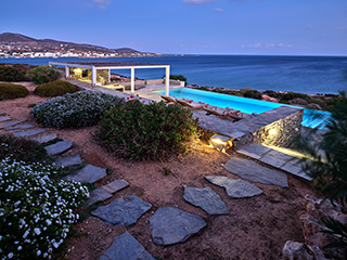 sea front villa paros greece