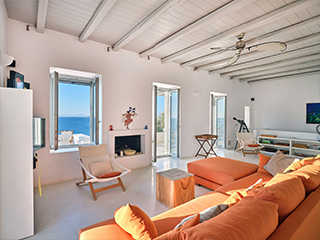 sea front villa paros greece