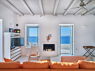 sea front villa paros greece